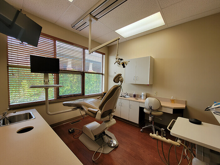 A treatment room at Signature Dentistry